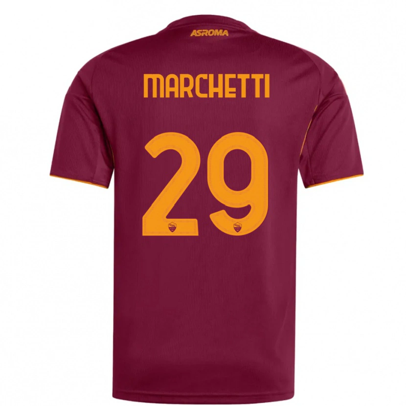 Danxen Herren Tommaso Marchetti #29 Burgunderrot Orange Heimtrikot Trikot 2025/26 T-Shirt