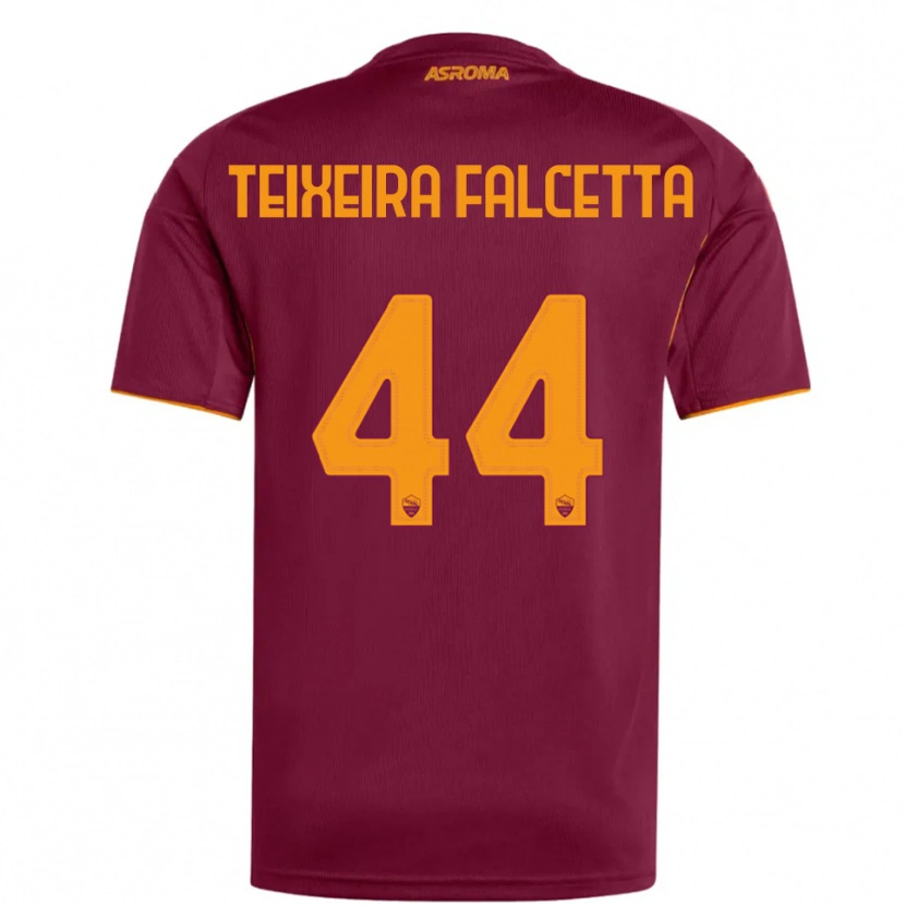 Danxen Herren Pietro Teixeira Falcetta #44 Burgunderrot Orange Heimtrikot Trikot 2025/26 T-Shirt