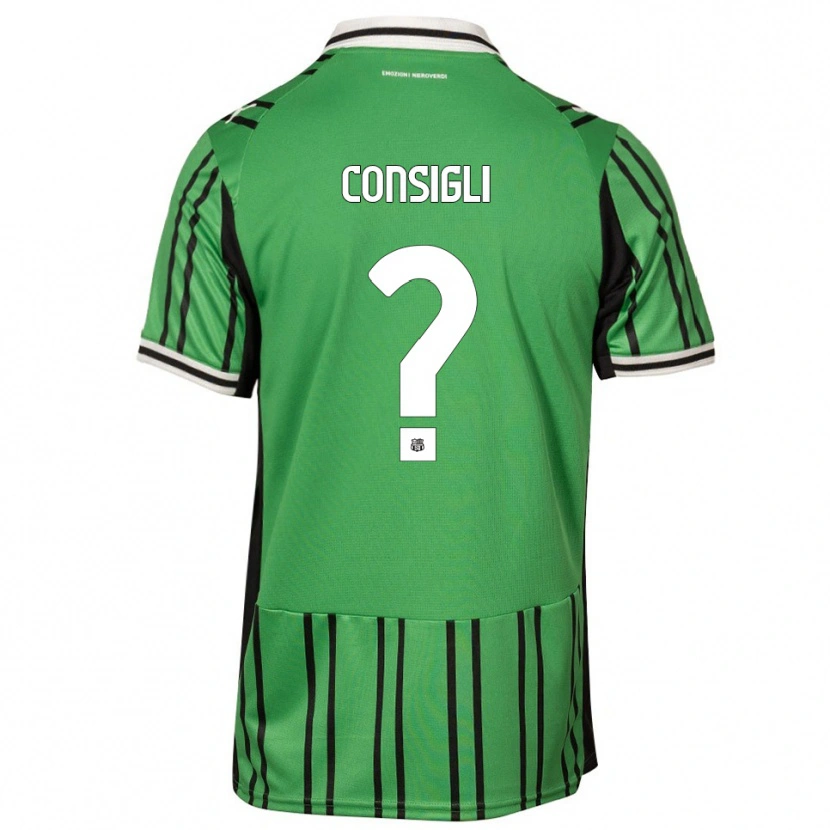 Danxen Herren Andrea Consigli #0 Grün Schwarz Heimtrikot Trikot 2025/26 T-Shirt