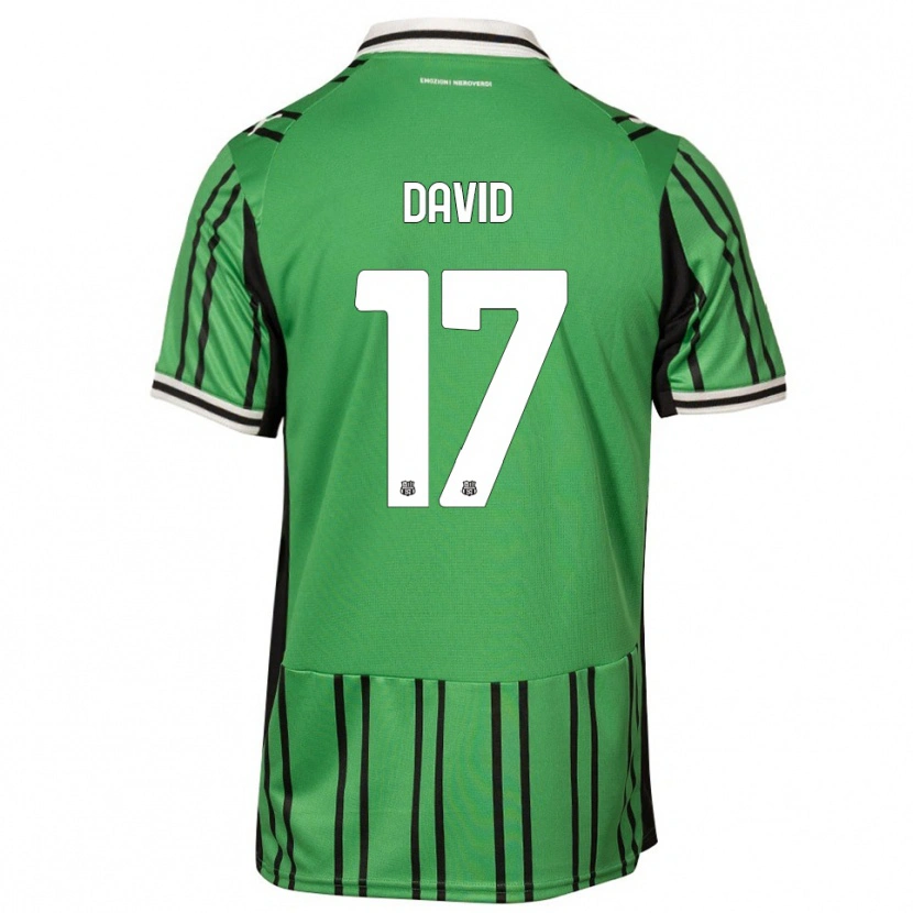 Danxen Herren Mario David #17 Grün Schwarz Heimtrikot Trikot 2025/26 T-Shirt