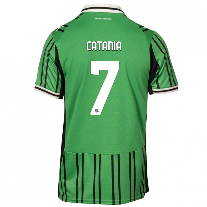 Danxen Herren Nicolò Catania #7 Grün Schwarz Heimtrikot Trikot 2025/26 T-Shirt
