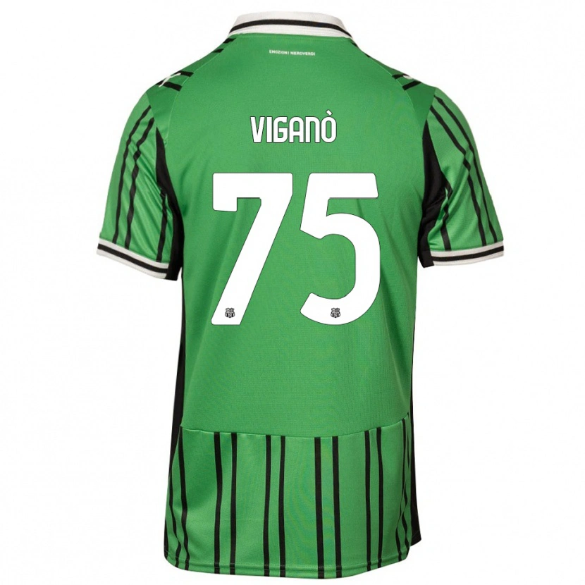 Danxen Herren Lorenzo Viganò #75 Grün Schwarz Heimtrikot Trikot 2025/26 T-Shirt
