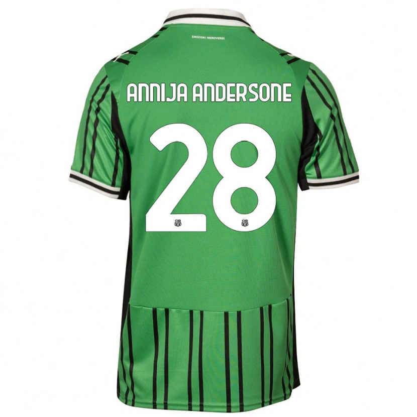 Danxen Herren Gabriela Annija Andersone #28 Grün Schwarz Heimtrikot Trikot 2025/26 T-Shirt