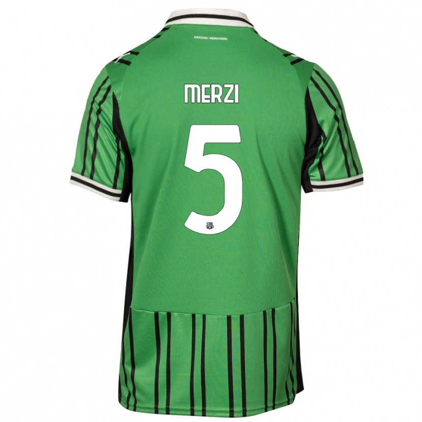 Danxen Herren Matteo Merzi #5 Grün Schwarz Heimtrikot Trikot 2025/26 T-Shirt