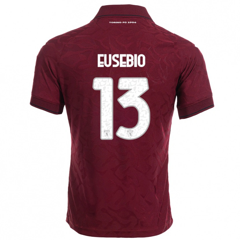 Danxen Herren Chiara Eusebio #13 Burgunderrot Weiß Heimtrikot Trikot 2025/26 T-Shirt