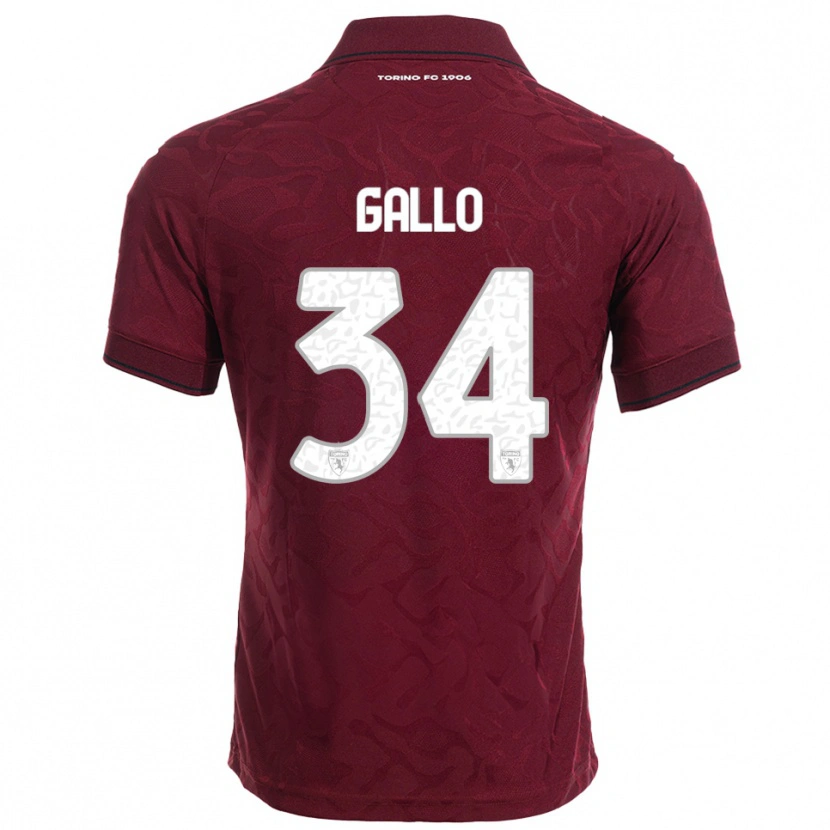 Danxen Herren Tommaso Gallo #34 Burgunderrot Weiß Heimtrikot Trikot 2025/26 T-Shirt