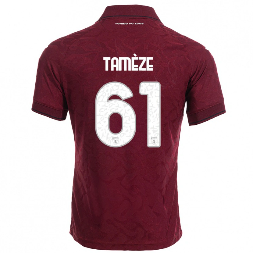 Danxen Herren Adrien Tamèze #61 Burgunderrot Weiß Heimtrikot Trikot 2025/26 T-Shirt