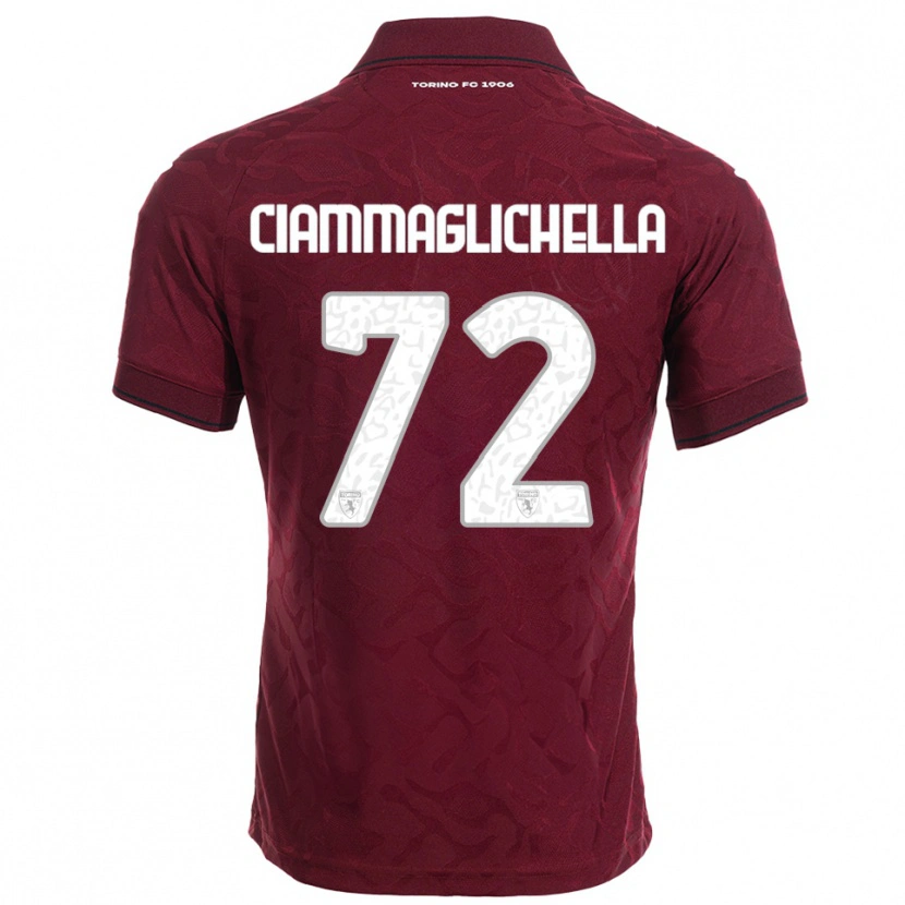 Danxen Herren Aaron Ciammaglichella #72 Burgunderrot Weiß Heimtrikot Trikot 2025/26 T-Shirt