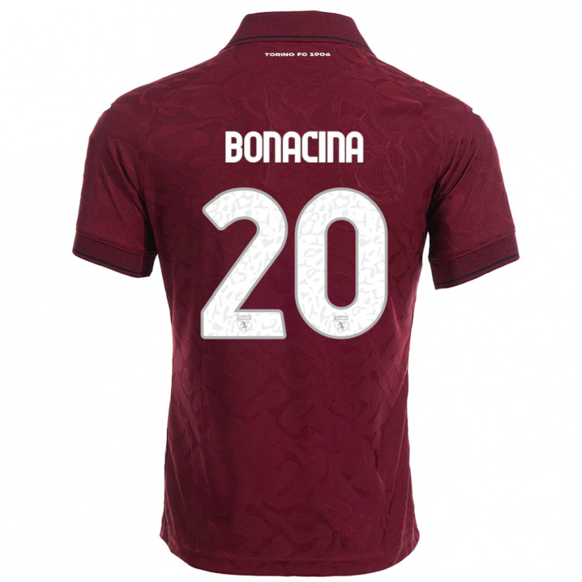 Danxen Herren David Bonacina #20 Burgunderrot Weiß Heimtrikot Trikot 2025/26 T-Shirt