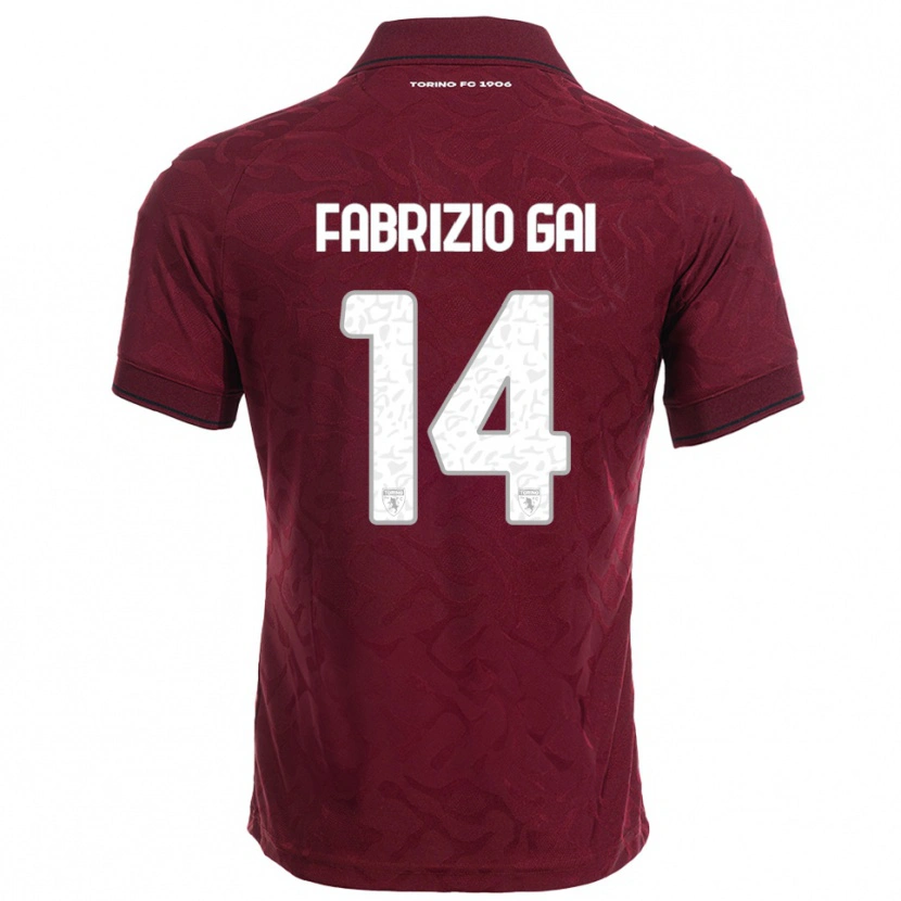Danxen Herren Fabrizio Gai #14 Burgunderrot Weiß Heimtrikot Trikot 2025/26 T-Shirt