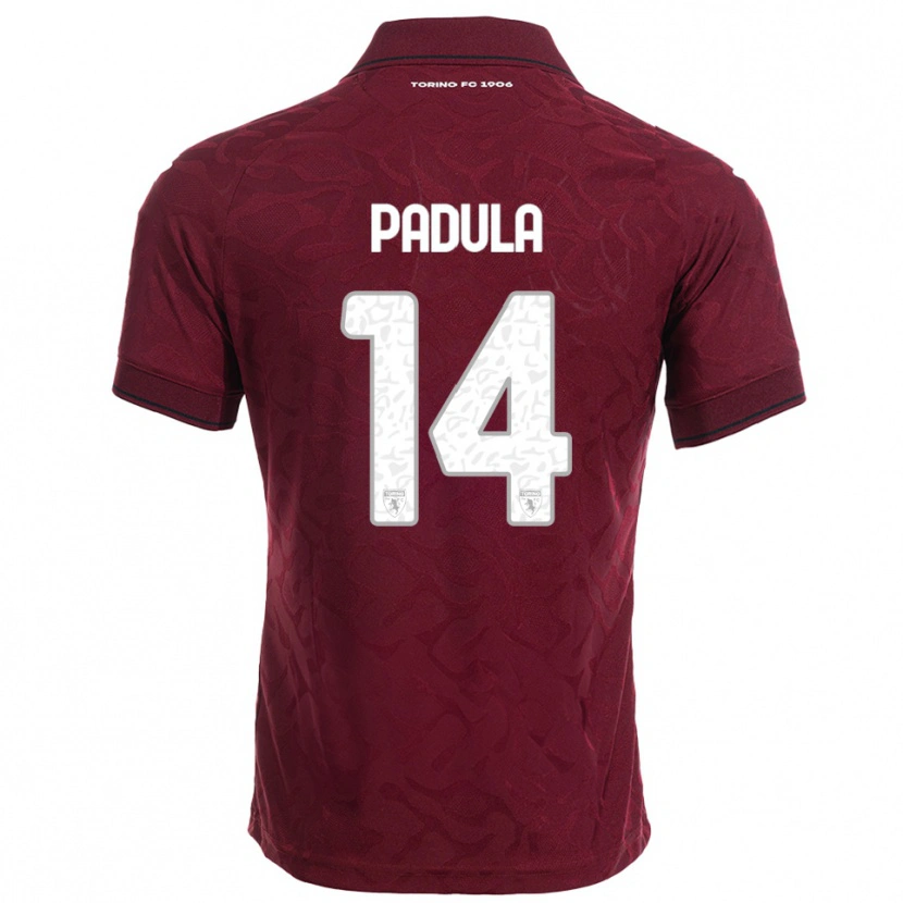 Danxen Herren Cristian Padula #14 Burgunderrot Weiß Heimtrikot Trikot 2025/26 T-Shirt