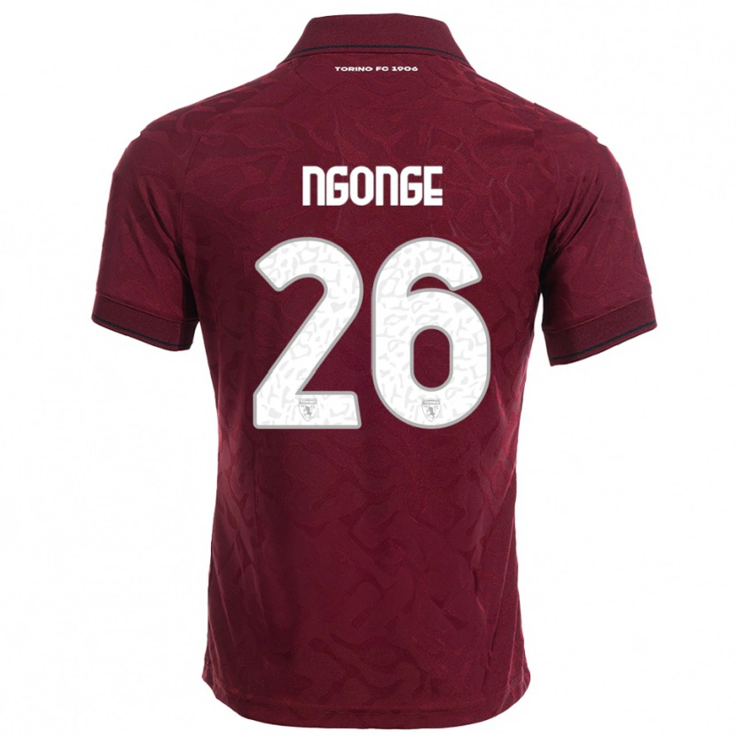 Danxen Herren Cyril Ngonge #26 Burgunderrot Weiß Heimtrikot Trikot 2025/26 T-Shirt
