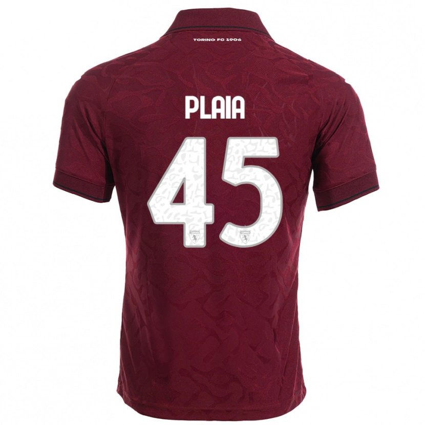 Danxen Herren Francesco Plaia #45 Burgunderrot Weiß Heimtrikot Trikot 2025/26 T-Shirt