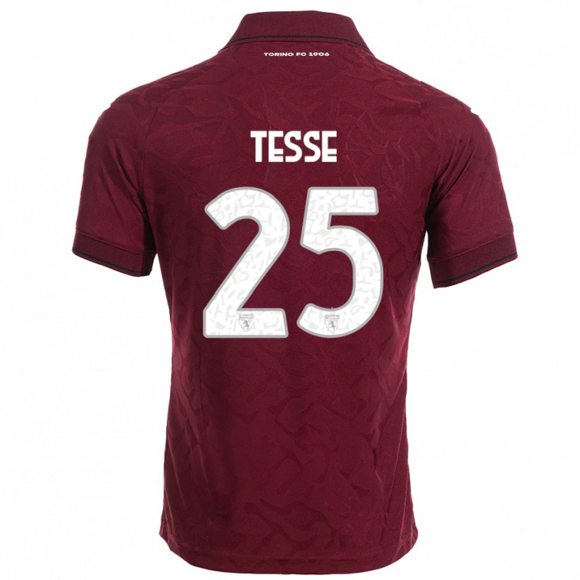 Danxen Herren Manuela Tesse #25 Burgunderrot Weiß Heimtrikot Trikot 2025/26 T-Shirt
