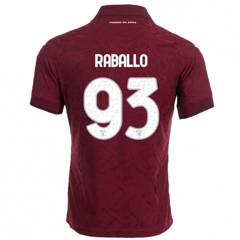 Danxen Herren Alessio Raballo #93 Burgunderrot Weiß Heimtrikot Trikot 2025/26 T-Shirt