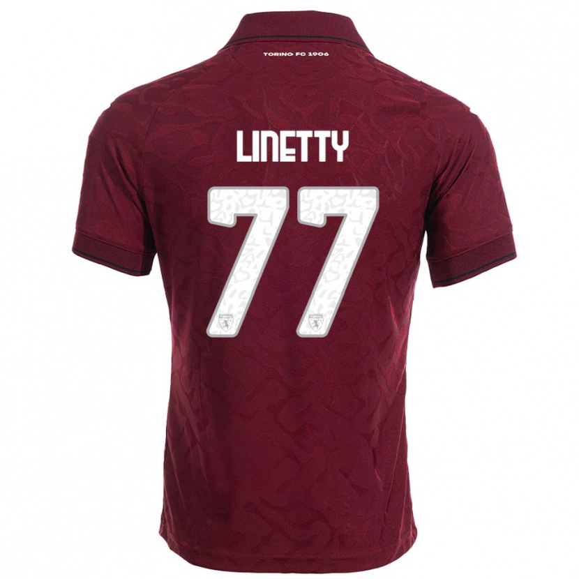 Danxen Herren Karol Linetty #77 Burgunderrot Weiß Heimtrikot Trikot 2025/26 T-Shirt