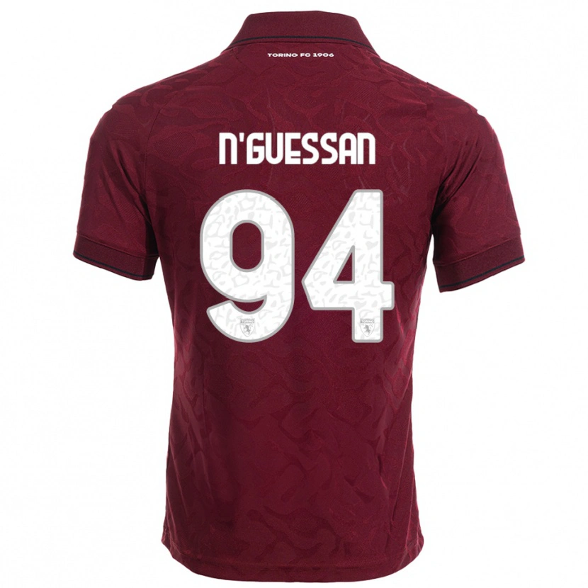 Danxen Herren Ange Caumenan N'guessan #94 Burgunderrot Weiß Heimtrikot Trikot 2025/26 T-Shirt