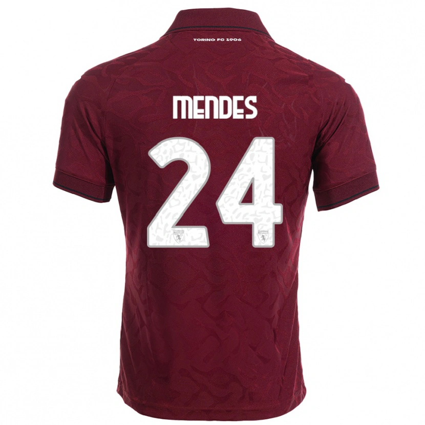 Danxen Herren Rodrigo Mendes #24 Burgunderrot Weiß Heimtrikot Trikot 2025/26 T-Shirt