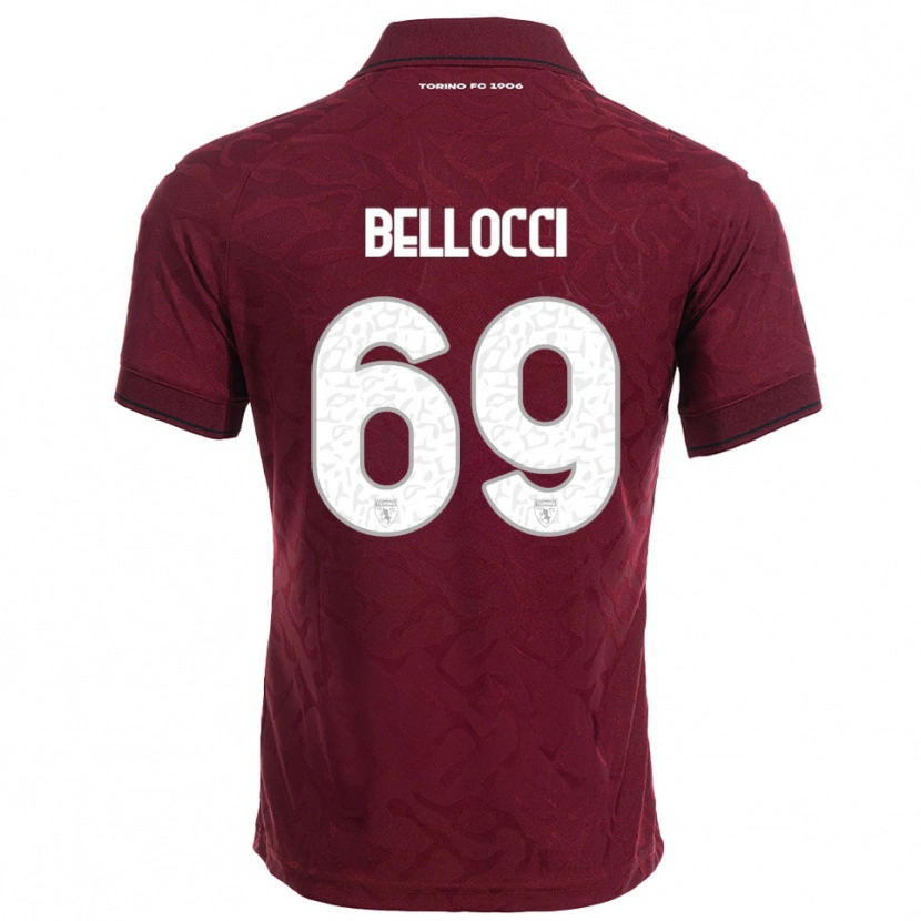Danxen Herren Andrea Bellocci #69 Burgunderrot Weiß Heimtrikot Trikot 2025/26 T-Shirt