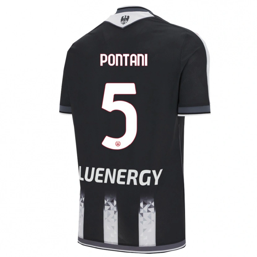 Danxen Herren Leonardo Pontani #5 Schwarz Weiß Heimtrikot Trikot 2025/26 T-Shirt