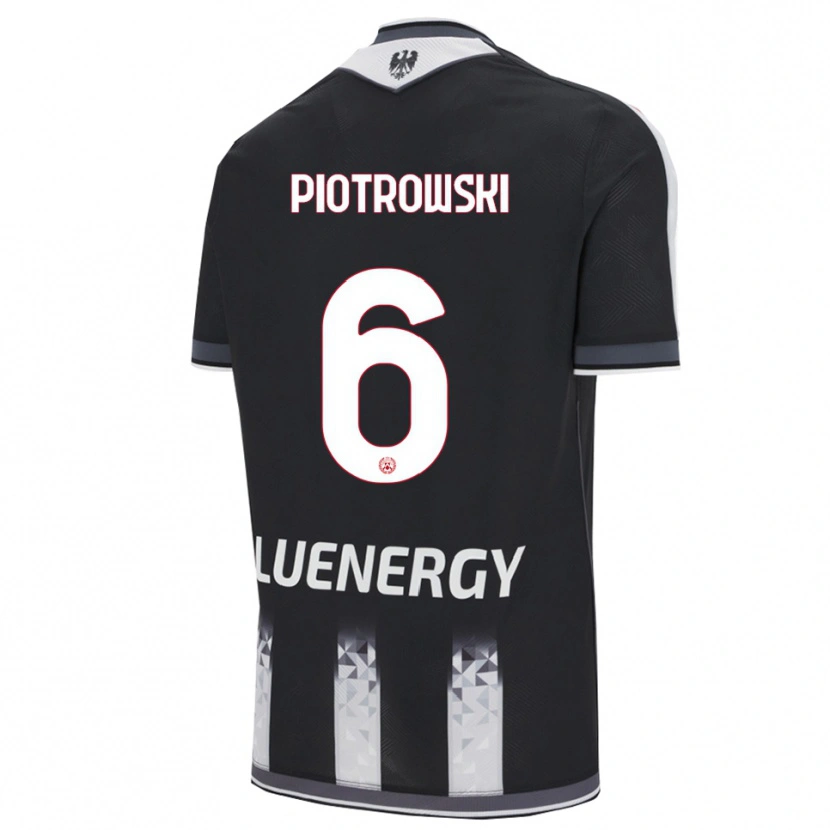 Danxen Herren Jakub Piotrowski #6 Schwarz Weiß Heimtrikot Trikot 2025/26 T-Shirt