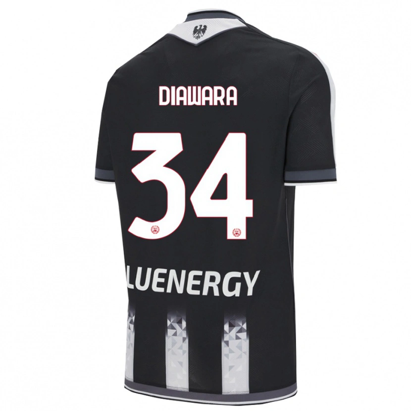 Danxen Herren Sekou Diawara #34 Schwarz Weiß Heimtrikot Trikot 2025/26 T-Shirt