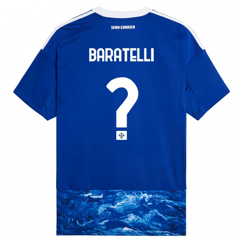 Danxen Herren Mattia Baratelli #0 Blau Weiß Heimtrikot Trikot 2025/26 T-Shirt