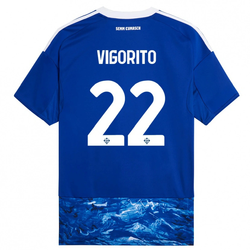 Danxen Herren Mauro Vigorito #22 Blau Weiß Heimtrikot Trikot 2025/26 T-Shirt