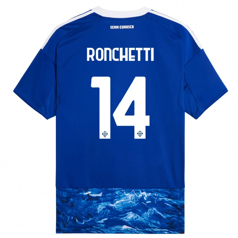 Danxen Herren Fabio Ronchetti #14 Blau Weiß Heimtrikot Trikot 2025/26 T-Shirt