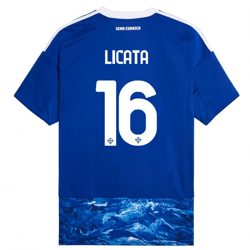 Danxen Herren Alessandro Licata #16 Blau Weiß Heimtrikot Trikot 2025/26 T-Shirt