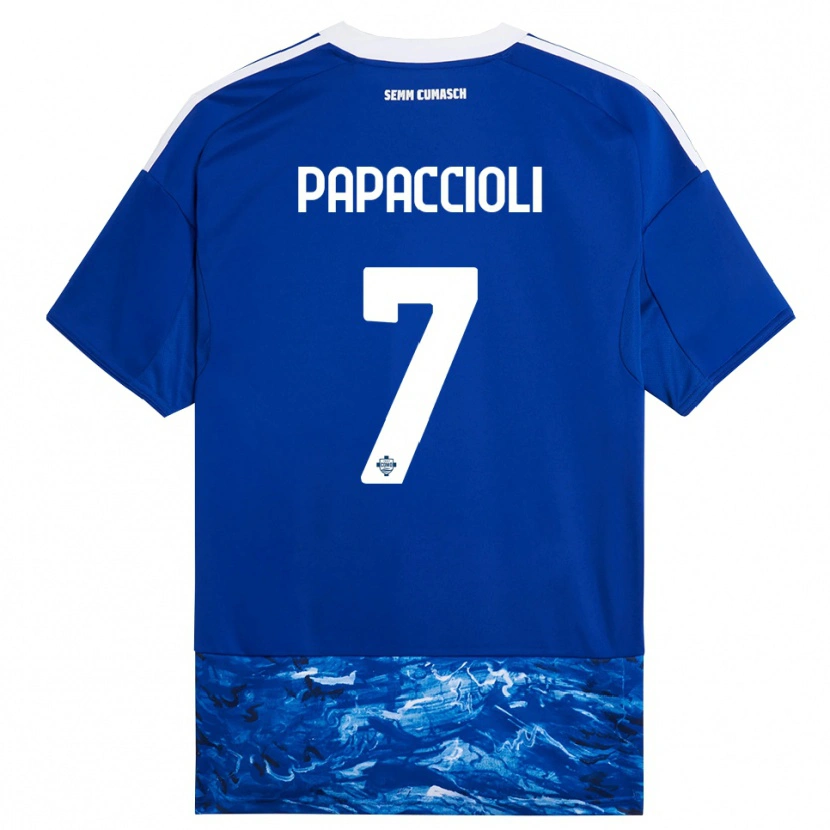 Danxen Herren Matteo Papaccioli #7 Blau Weiß Heimtrikot Trikot 2025/26 T-Shirt