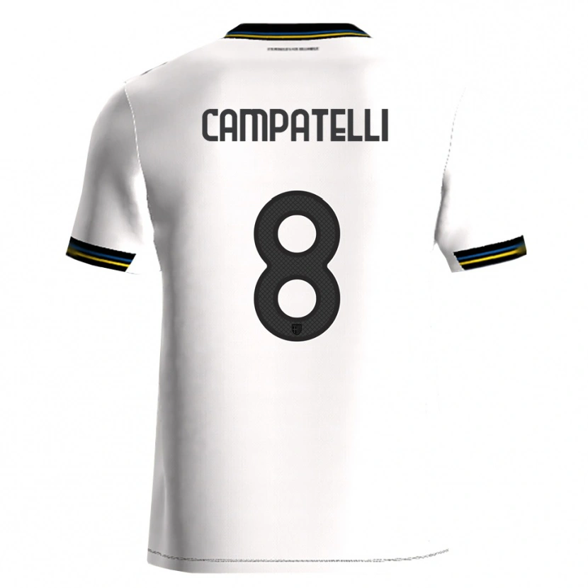 Danxen Herren Marco Campatelli #8 Weiß Schwarz Heimtrikot Trikot 2025/26 T-Shirt