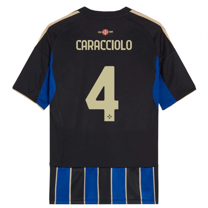 Danxen Herren Antonio Caracciolo #4 Schwarz Blau Heimtrikot Trikot 2025/26 T-Shirt