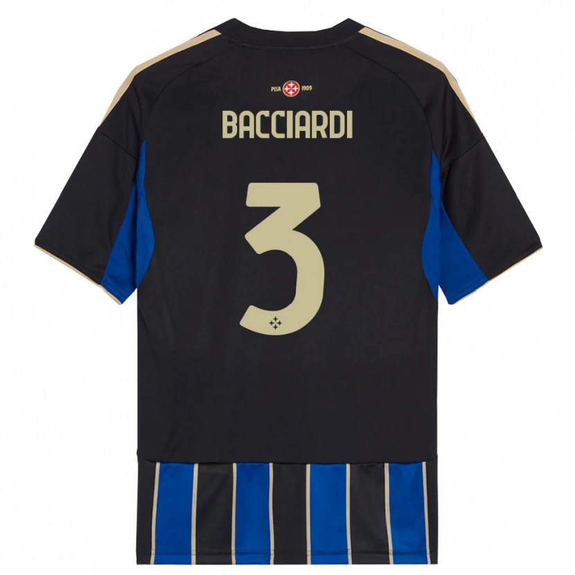 Danxen Herren Lorenzo Bacciardi #3 Schwarz Blau Heimtrikot Trikot 2025/26 T-Shirt