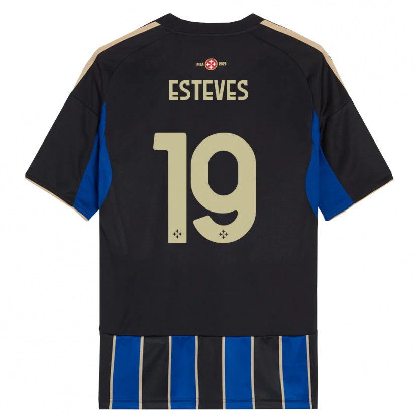 Danxen Herren Tomás Esteves #19 Schwarz Blau Heimtrikot Trikot 2025/26 T-Shirt