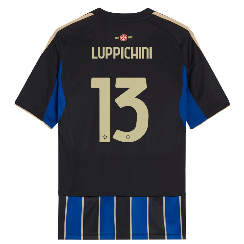 Danxen Herren Matteo Luppichini #13 Schwarz Blau Heimtrikot Trikot 2025/26 T-Shirt