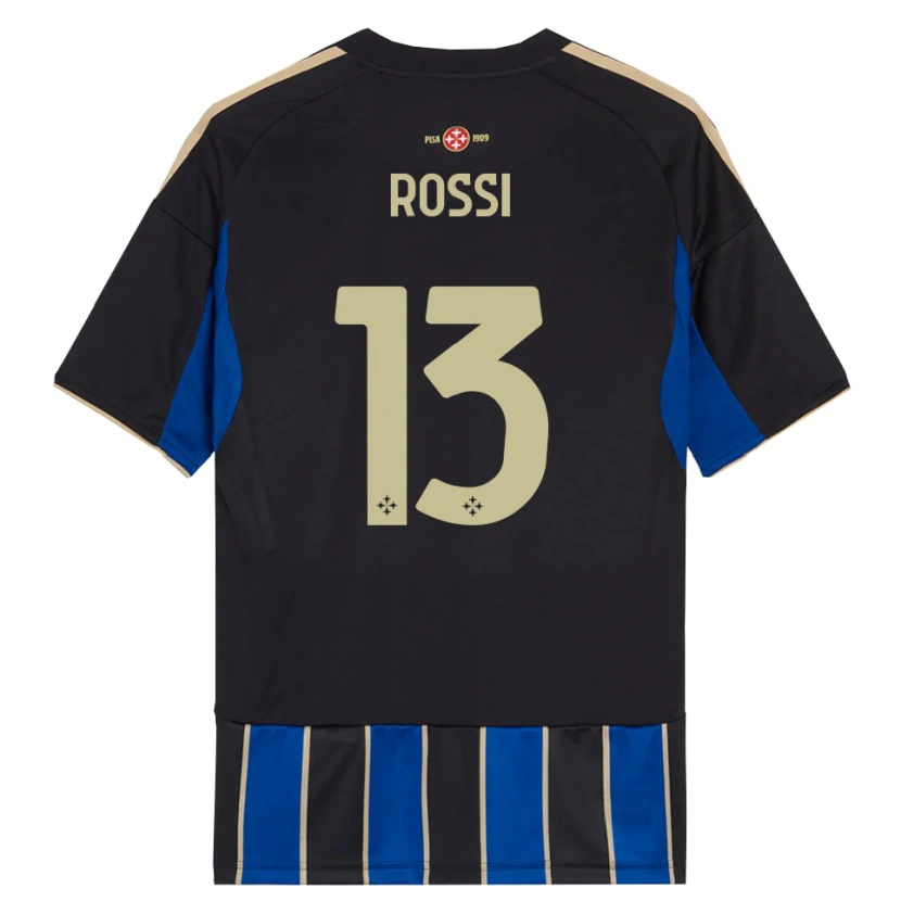 Danxen Herren Francesco Rossi #13 Schwarz Blau Heimtrikot Trikot 2025/26 T-Shirt