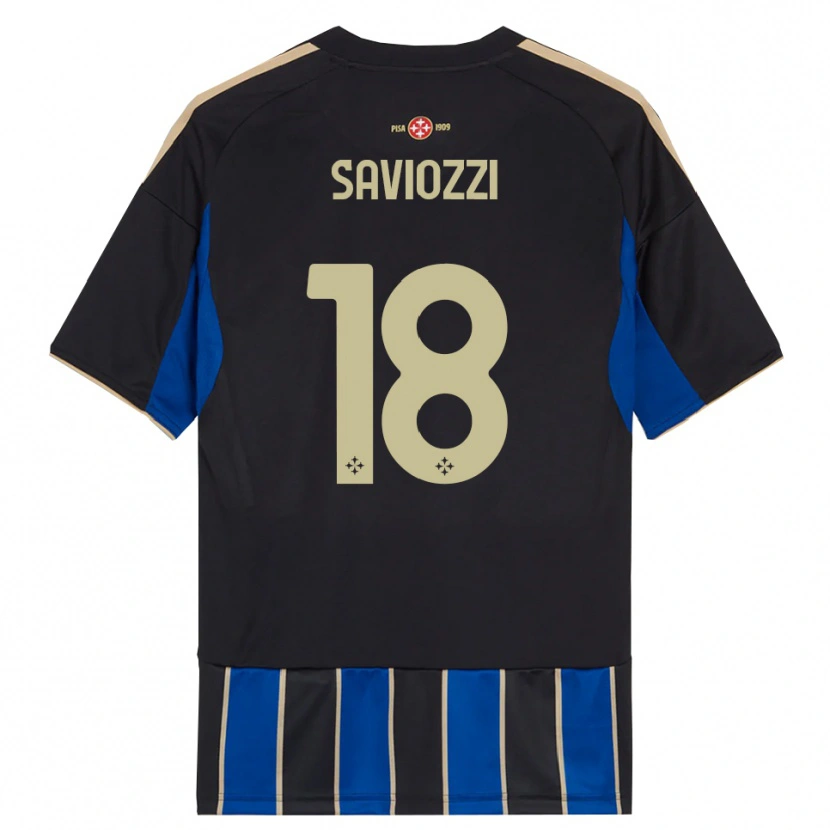 Danxen Herren Mattia Saviozzi #18 Schwarz Blau Heimtrikot Trikot 2025/26 T-Shirt