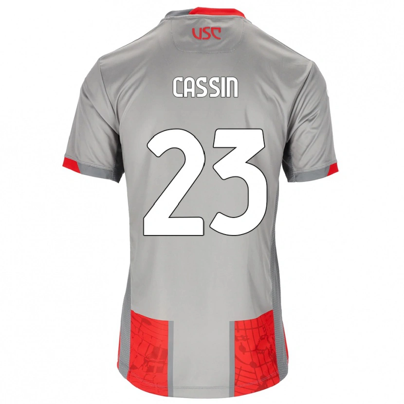 Danxen Herren Marco Cassin #23 Rot Grau Heimtrikot Trikot 2025/26 T-Shirt