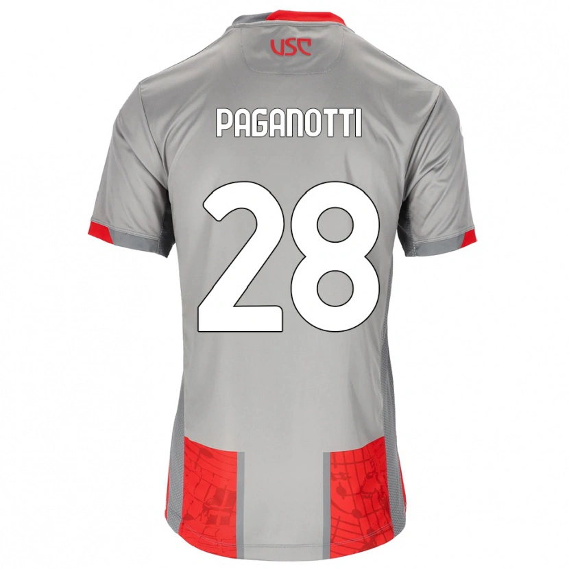 Danxen Herren Michele Paganotti #28 Rot Grau Heimtrikot Trikot 2025/26 T-Shirt
