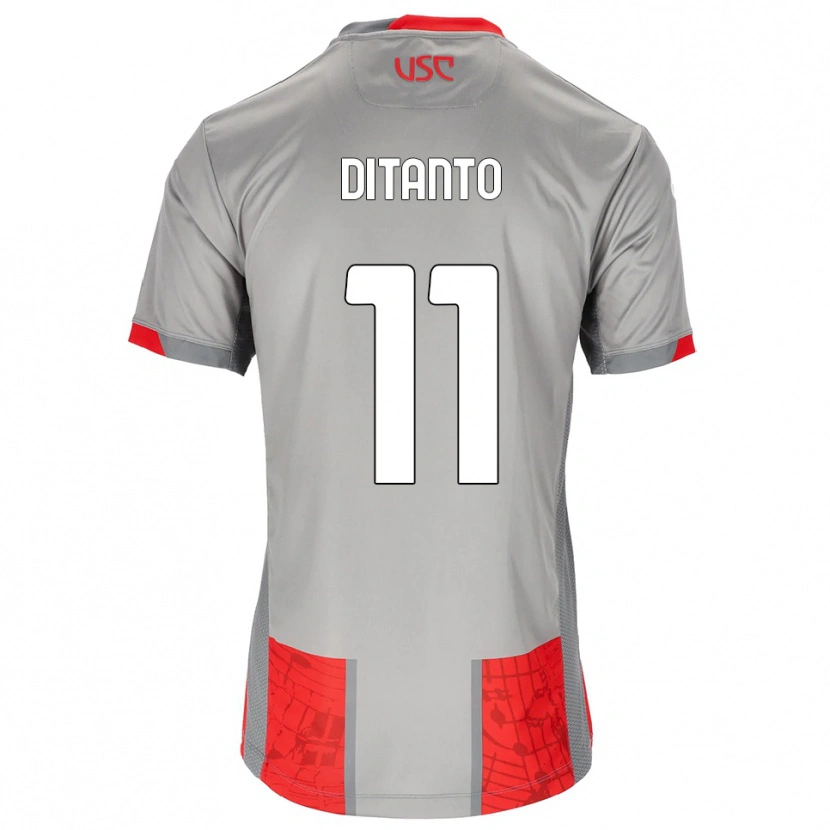 Danxen Herren Tiziano Ditanto #11 Rot Grau Heimtrikot Trikot 2025/26 T-Shirt