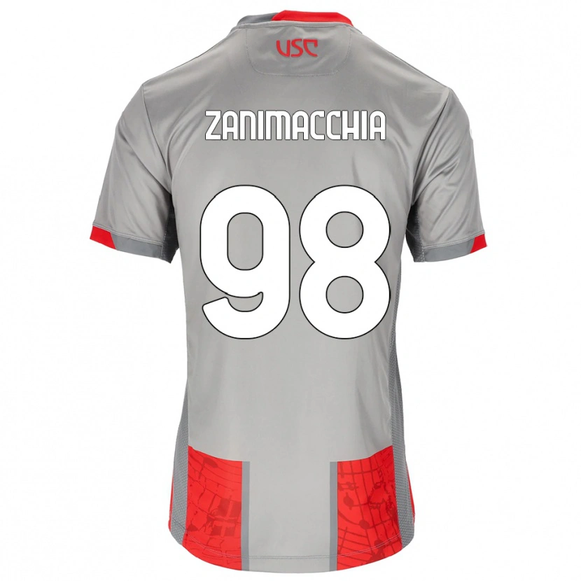Danxen Herren Luca Zanimacchia #98 Rot Grau Heimtrikot Trikot 2025/26 T-Shirt