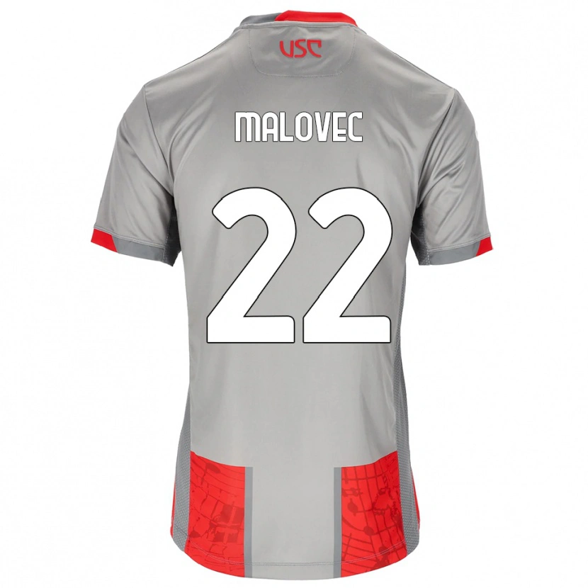 Danxen Herren Adrian Malovec #22 Rot Grau Heimtrikot Trikot 2025/26 T-Shirt