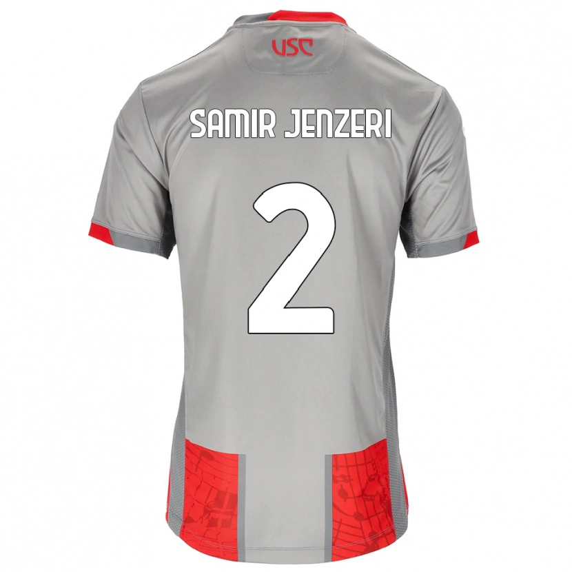 Danxen Herren Gabriele Samir Jenzeri #2 Rot Grau Heimtrikot Trikot 2025/26 T-Shirt