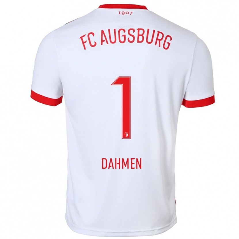 Danxen Herren Finn Dahmen #1 Weiß Rot Heimtrikot Trikot 2025/26 T-Shirt
