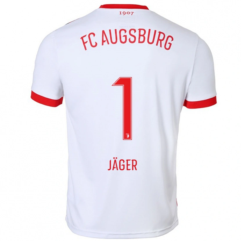 Danxen Herren Tobias Jäger #1 Weiß Rot Heimtrikot Trikot 2025/26 T-Shirt
