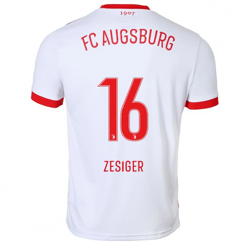Danxen Herren Cédric Zesiger #16 Weiß Rot Heimtrikot Trikot 2025/26 T-Shirt