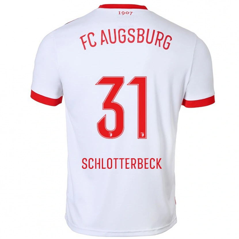 Danxen Herren Keven Schlotterbeck #31 Weiß Rot Heimtrikot Trikot 2025/26 T-Shirt