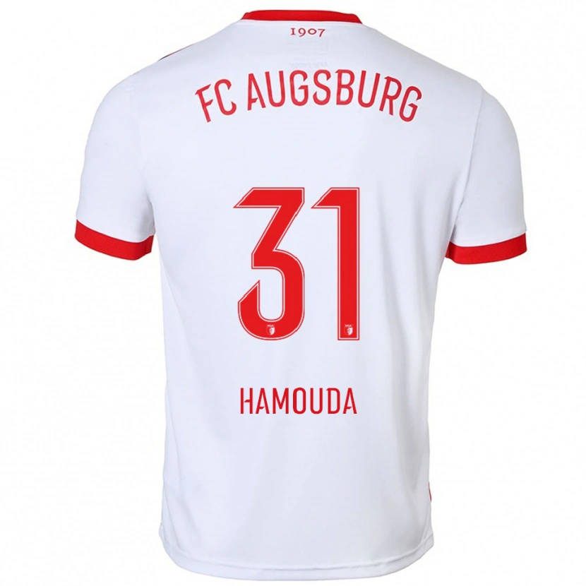 Danxen Herren Hania Hamouda #31 Weiß Rot Heimtrikot Trikot 2025/26 T-Shirt