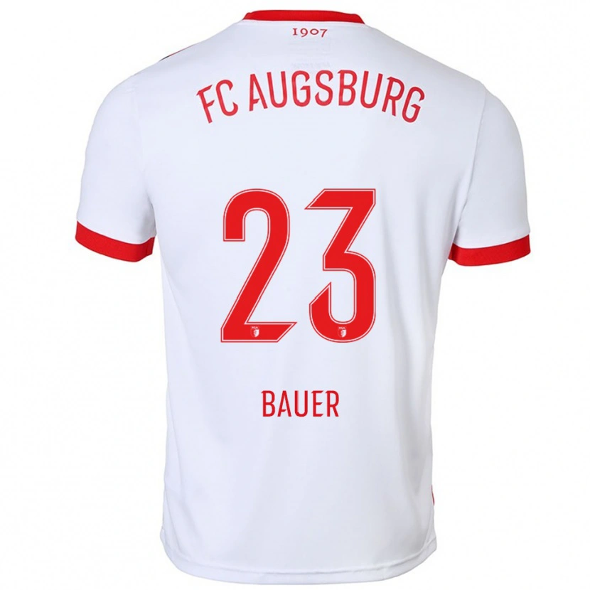Danxen Herren Maximilian Bauer #23 Weiß Rot Heimtrikot Trikot 2025/26 T-Shirt